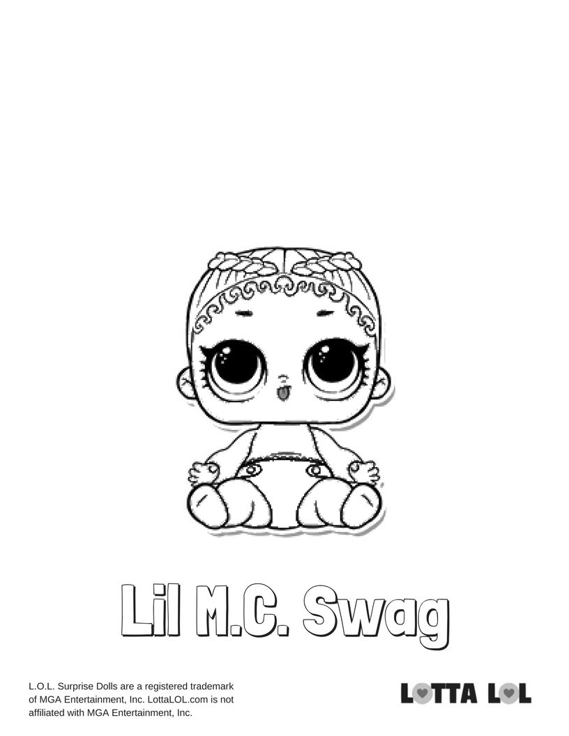 Все раскраска lil mc swag сестренка малышка эмси сваг раскраски кук...